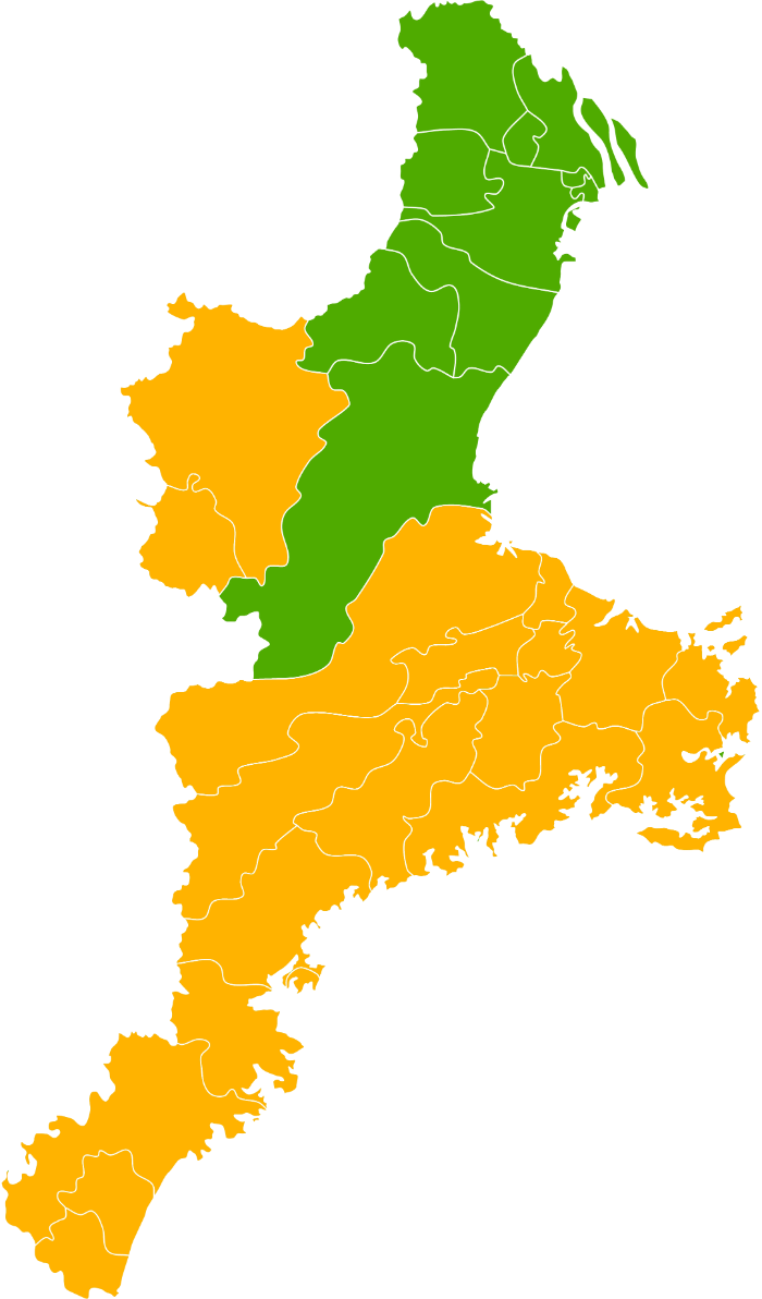 三重県の地図